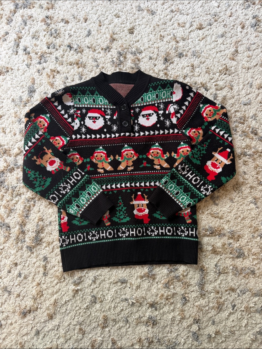 Holiday Pattern Youth Sweater Size 8